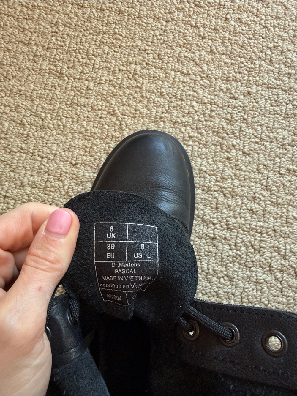 Dr. Martens soft black Leather Lace-Up Boots - Picture 3 of 4
